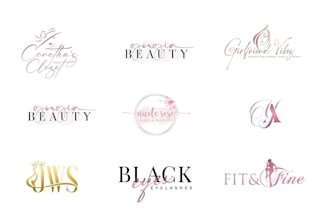 design a minimalist beauty logo for salons, cosmetic, skincare, and lash artists