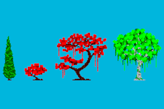 make pixel trees and environments