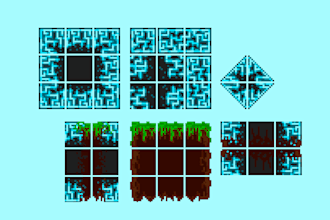 draw seamless pixel art tiles for rpg and platformer games