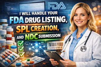 handle your fda drug listing, spl creation, and ndc submission