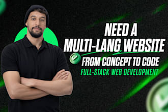 build a custom website as a full stack developer arabic french english