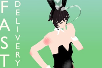 make a 3d low poly model of your character
