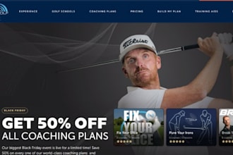 design redesign wix golf coaching golf academy golf school golf training website