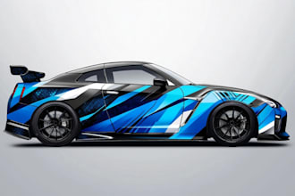 create professional car wrap, van wrap, vehicle wrap design