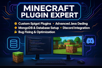 create advanced spigot minecraft plugins with java and database support