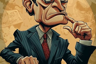 design an political or satirical cartoon