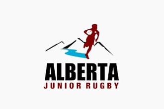design particular alberta junior rugby association logo