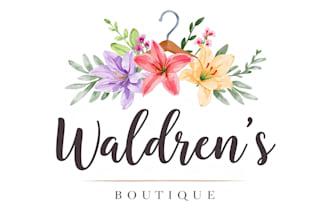 create beautiful floral garden botanical flower store and pink logo designs