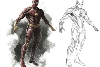 superhero character for comics