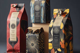 custom coffee packaging, bag, label and pouch design