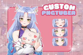 design pngtuber model or customized pngtuber character
