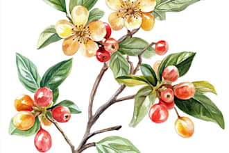 draw watercolor flowers and botanical illustrations