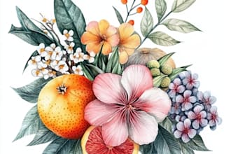 make  a botanical watercolor illustration