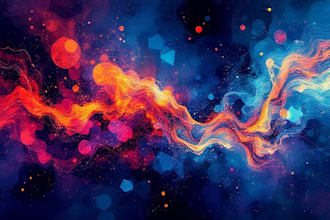 create modern abstract digital art paintings