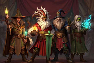 professionally draw your dnd character or party