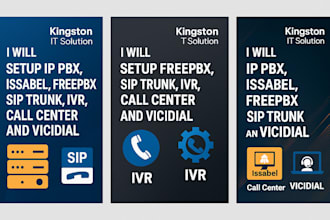 setup IP pbx, issabel, freepbx, sip trunk, IVR, call center and vicidial