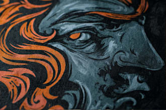 make linocut or cartoon illustration for t shirts