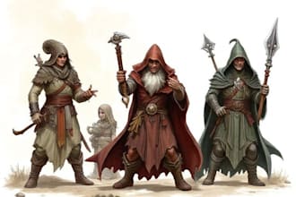 make dnd character art and dnd commission art