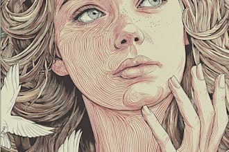 hand carved style linocut illustration