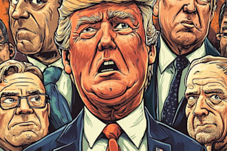 draw satire, editorial or political cartoons for you
