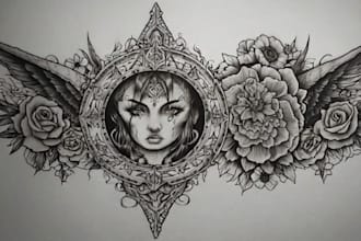 create a tattoo design for leg sleeve