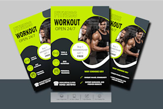 design a pro advertising sport flyer, poster, fitness flyer
