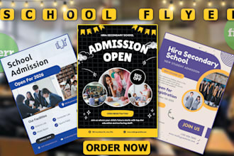 create eye catching high quality flyers for school