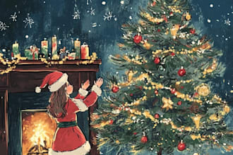 illustrat christmas children book illustration for you