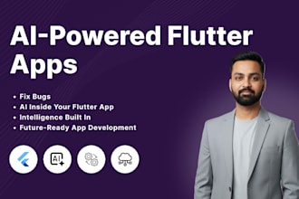 develop ai powered flutter app with firebase and API
