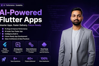 develop ai powered flutter app with firebase and API