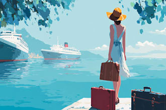 design vintage poster, travel poster retro poster, pop art