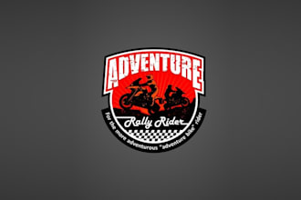 design high quality adventure rally rider logo