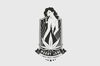 design aesthetics vibrant cannabis logo