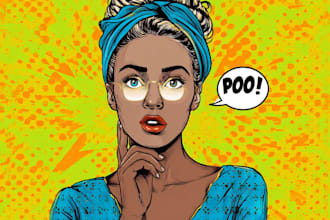 draw comic pop art portrait