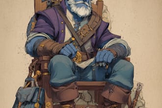 design dnd character art and dnd character commission art