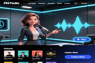design professional radio station website podcast website fm radio website