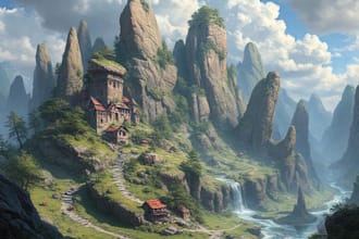 design detailed fantasy landscapes and environments