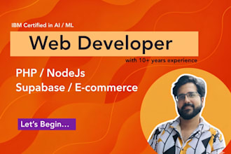 create a web app, e commerce website or a saas product