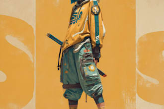 design anime character , cyberpunk character