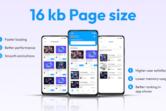 upgrade react native app to support 16kb page size
