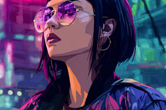 create cyberpunk and retro aesthetic characters