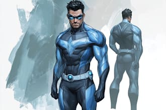 superhero character for comics
