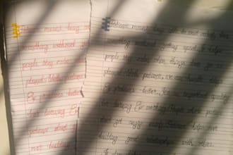 handwrite notes,quotes,letters and wall hangingframe quote