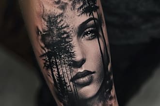 design professional japanese, asian style tattoo design