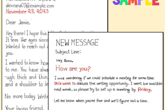 create personalized handwritten letters, cards and notes