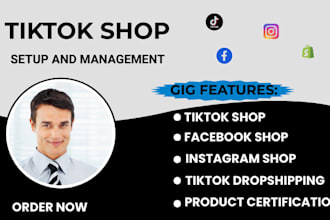 setup tiktok shop, optimize tiktok dropshipping, setup stan store, facebook shop