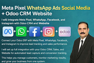 integrate meta pixel whatsapp ads social media with odoo CRM website