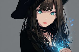 create high quality anime character art for your merch