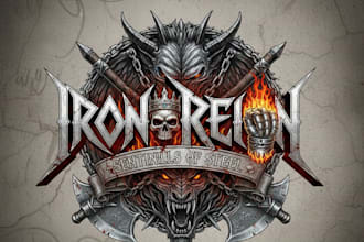 design an old school heavy metal logo