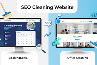design seo optimised booking koala website wix cleaning website office cleaning